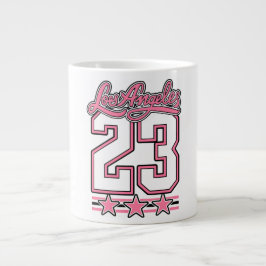 ロサンゼルス 23 ピンク エステティック コーヒーマグ ジャンボコーヒーマグカップ