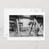 ロサンゼルス、CAニューチャイナタウン通りシーン ポストカード (正面/裏面)