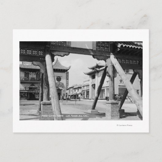 ロサンゼルス、CAニューチャイナタウン通りシーン ポストカード (正面)