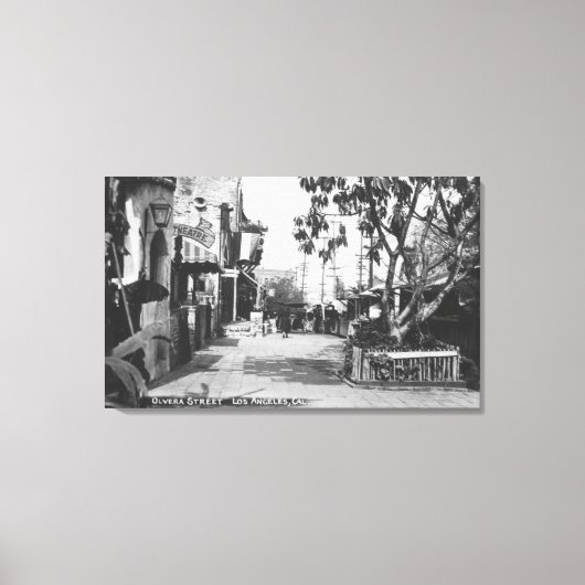 ロサンゼルス、CAビューオブオルベラ通り キャンバスプリント (正面)