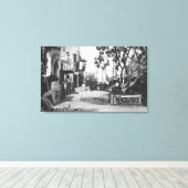 ロサンゼルス、CAビューオブオルベラ通り キャンバスプリント (インサイチュ (ウッドフロア))