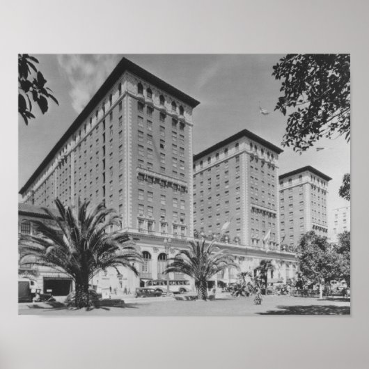 ロサンゼルス、CAビューオブビルトモアホテルアンドスティーレ ポスター (正面)