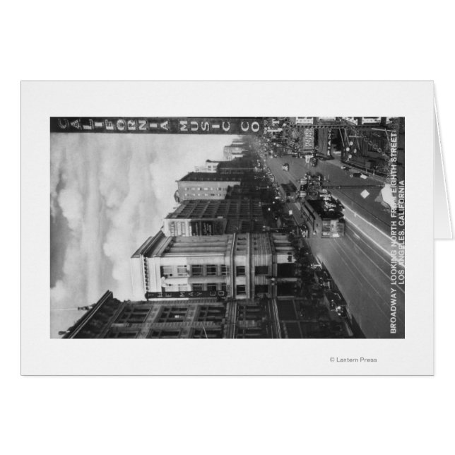 ロサンゼルス、CAビューオブブロードウェイルージングノース (正面横)