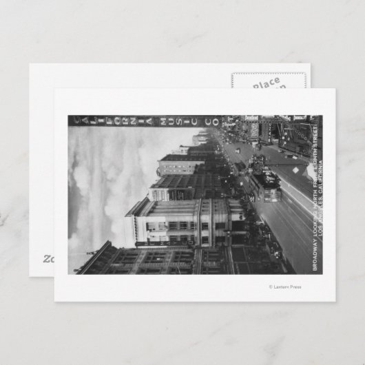 ロサンゼルス、CAビューオブブロードウェイルージングノース ポストカード (正面/裏面)