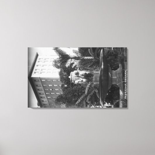 ロサンゼルス、CAビューオブペリシングスクエア キャンバスプリント (正面)