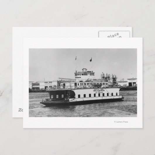 ロサンゼルス、CAフェリーIslander near Harbor ポストカード (正面/裏面)