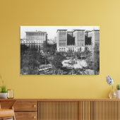 ロサンゼルス、CAペリシングスクエアとビルトモア キャンバスプリント (インサイチュ (リビング))