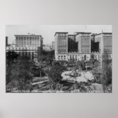 ロサンゼルス、CAペリシングスクエアとビルトモア ポスター (正面)