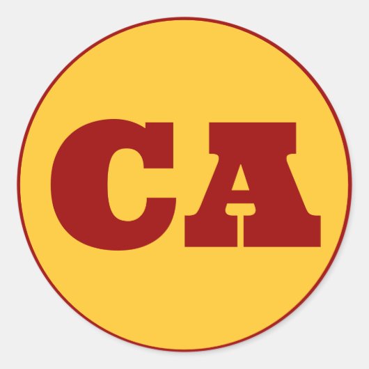 ロサンゼルス(CA) -金ゴールドx（鳥）ショウジョウコウカンチョウ ラウンドシール (正面)