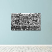 ロサンゼルス、CA View of Clifton's Pacific Seas キャンバスプリント (インサイチュ (ウッドフロア))