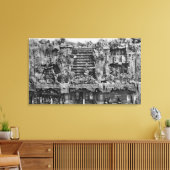 ロサンゼルス、CA View of Clifton's Pacific Seas キャンバスプリント (インサイチュ (リビング))