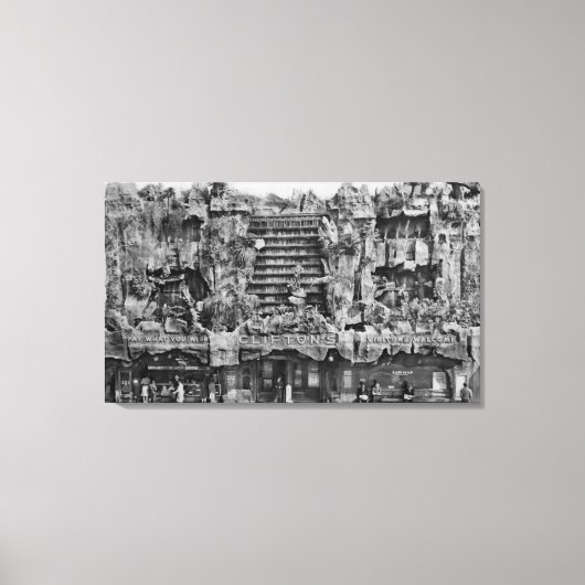 ロサンゼルス、CA View of Clifton's Pacific Seas キャンバスプリント (正面)