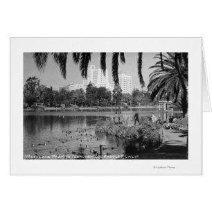 ロサンゼルス、CA West Lake Park in Winter