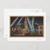 ロサンゼルス、CAFox Carthay Circleシアタービュー ポストカード (正面/裏面)