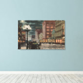 ロサンゼルス, CAStreetブロードウェイの表示 キャンバスプリント (インサイチュ (ウッドフロア))