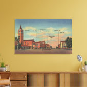 ロサンゼルス、CAView of USC Campus キャンバスプリント (インサイチュ (リビング))