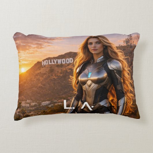 ロサンゼルス - LA アクセントクッション (正面)
