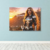 ロサンゼルス - LA キャンバスプリント (インサイチュ (ウッドフロア))