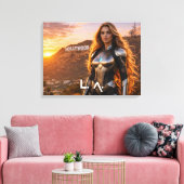 ロサンゼルス - LA キャンバスプリント (インサイチュ (リビング))