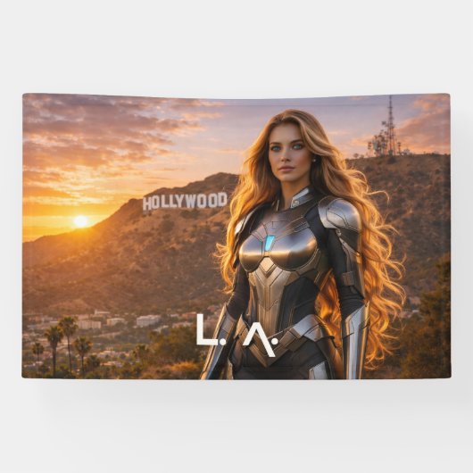 ロサンゼルス - LA 横断幕 (横)