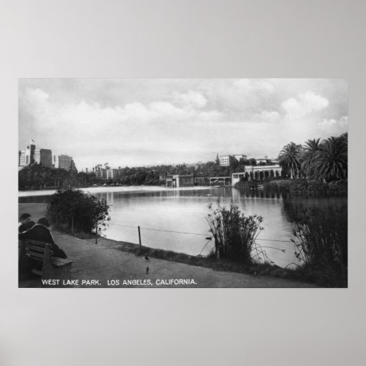 ロサンゼルスCAウエストレイクパークシティビュー ポスター (正面)