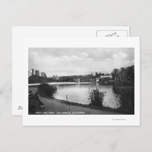 ロサンゼルスCAウエストレイクパークシティビュー ポストカード (正面/裏面)