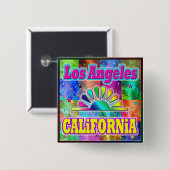 ロサンゼルスCAサン&パームスボタン 缶バッジ (正面&裏面)