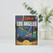 ロサンゼルスCAトラベルヴィンテージレトロインスパイア ポストカード (スタンド正面)