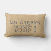 ロサンゼルスCA緯度 ランバークッション (正面)