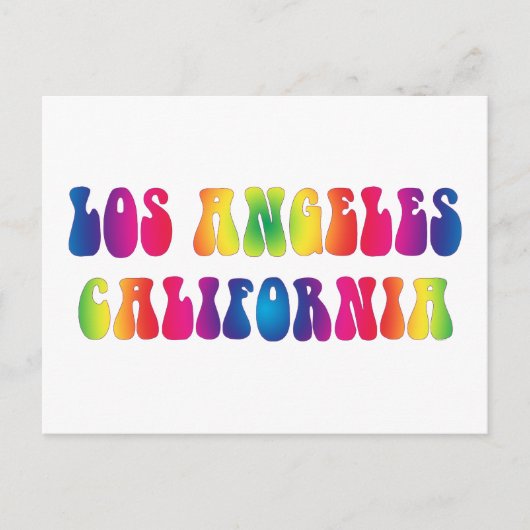 ロサンゼルスCA 60sタイダイ ポストカード (正面)