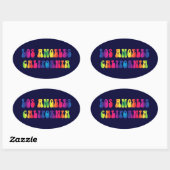 ロサンゼルスCA 60s TieDyeスタンプ 楕円形シール (シート)