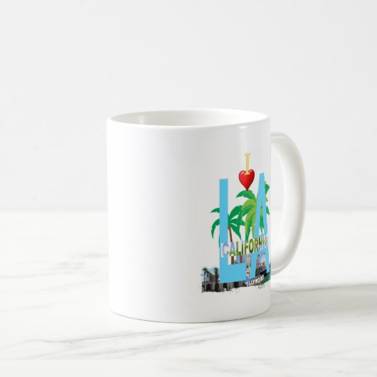 ロサンゼルスlカリフォルニアシティアメリカ コーヒーマグカップ (正面右)