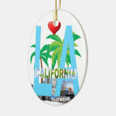 ロサンゼルスlカリフォルニアシティアメリカ セラミックオーナメント (左)