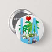 ロサンゼルスlカリフォルニアシティアメリカ 缶バッジ (正面&裏面)