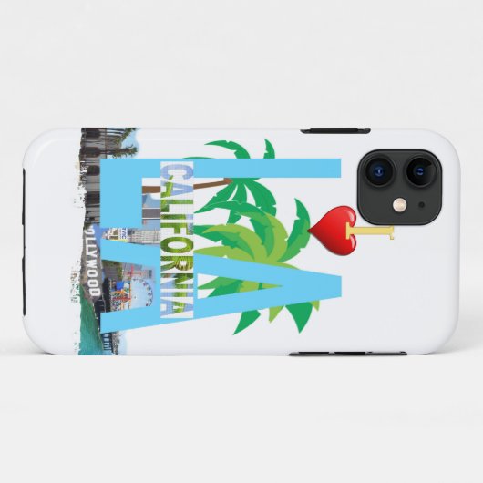 ロサンゼルスlカリフォルニアシティアメリカ Case-Mate iPhoneケース (裏面(横))