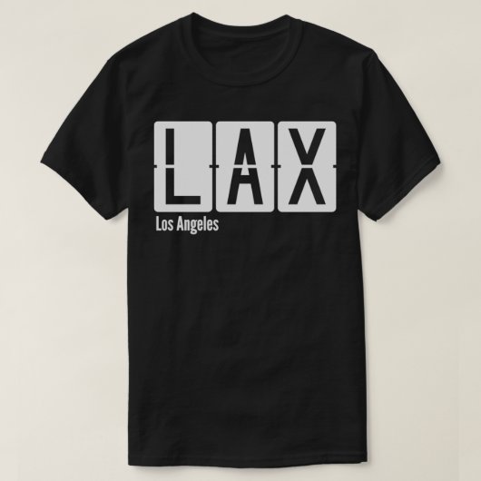 ロサンゼルスLAXエアポートコード Tシャツ (デザイン正面)