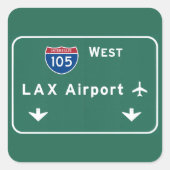 ロサンゼルスLAX空港I-105 W州連帯カリフォルニア- スクエアシール (正面)
