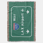 ロサンゼルスLAX空港I-105 W州連帯カリフォルニア- スローブランケット (正面縦)