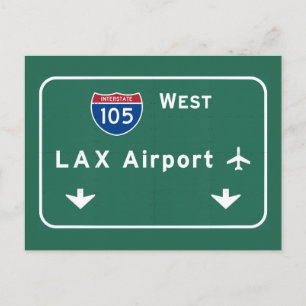 ロサンゼルスLAX空港I-105 W州連帯カリフォルニア- ポストカード