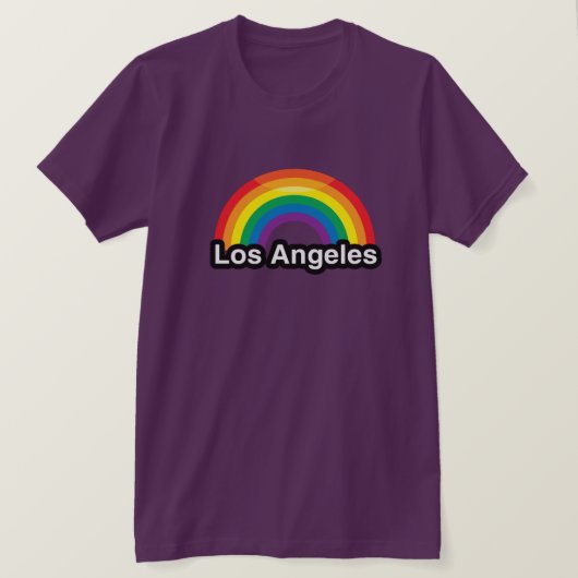 ロサンゼルスLGBTのプライドの虹- .PNG Tシャツ (デザイン正面)