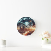 ロサンゼルスUFO侵攻 ラウンド壁時計 (ホーム)