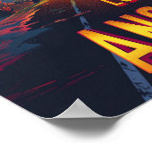 ロサンゼルスUSAヴィンテージイラストレーション旅行 ポスター (角)