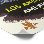 ロサンゼルスUSA航空航空ヴィンテージ旅行 ポスター (角)