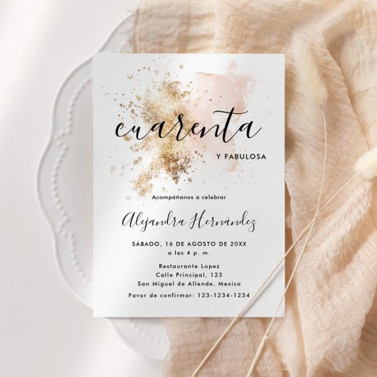 ロサ・クアレンテ・イ・ファブラサス・クンプレアニョス 招待状