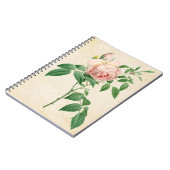 ロザインディカフラグランス植物性イラストレーション ノートブック (左側)