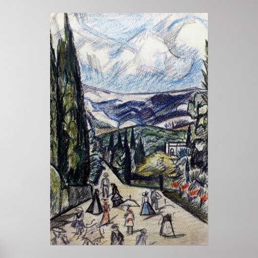 ロザノヴァ – クリミア風景1913 ポスター (正面)