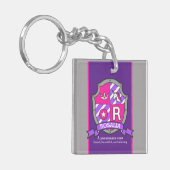 ロザリアの名前の意味クレストユニコーンカスタムの キーホルダー (正面左)