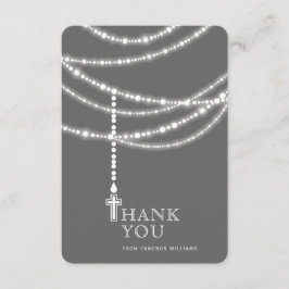 ロザリエレガントーのビーズとクロス宗教 サンキューカード