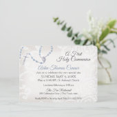 ロザリオとレースの最初のコミューオンブルー 招待状 (スタンド正面)