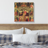 ロザリオのヴァージンのアルタルピース， c.1500 キャンバスプリント (インサイチュ (寝室))